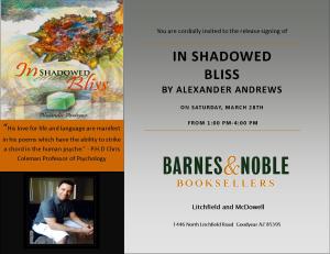 In Shadowed Bliss Barnes and Noble flyer